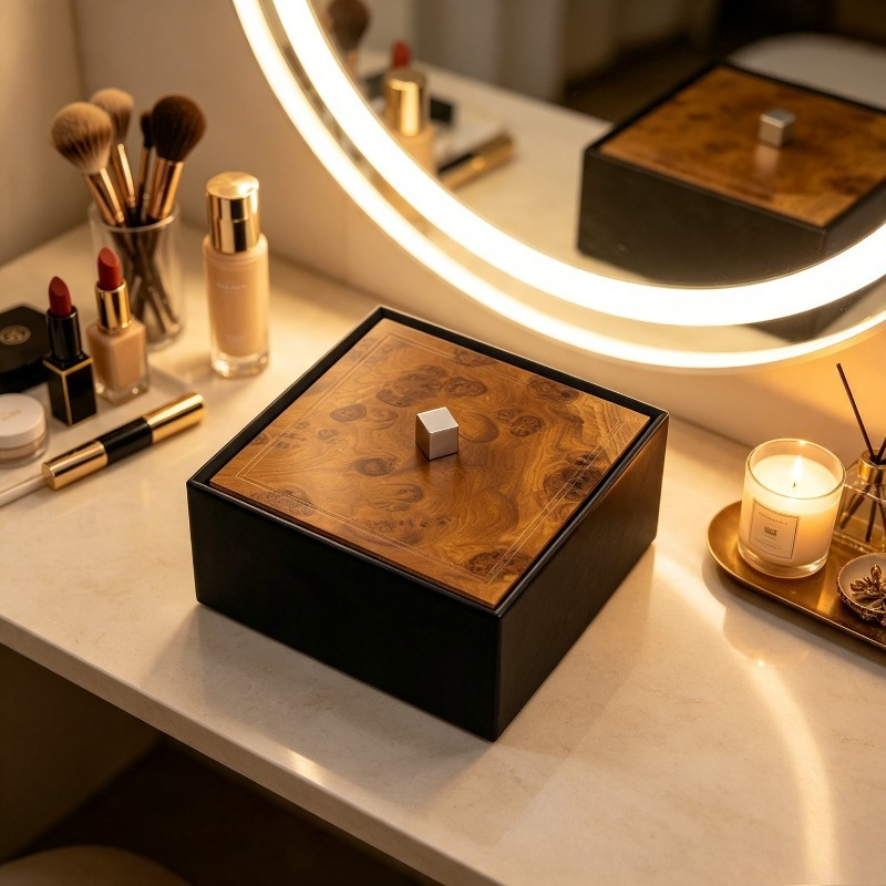 Jewelry Watches Box - イタリア製高級時計オーガナイザー ステンレススチール製ジュエリーボックス 木目調時計オーガナイザー ウォークインクローゼット装飾品 ホームストレージ