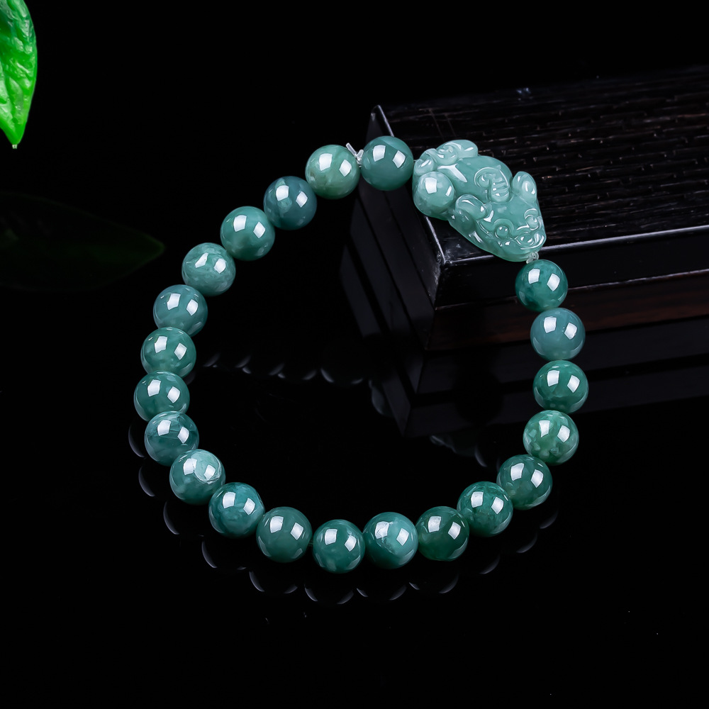Jewelry & Watches Sp Z Oo Ul Frezerów 3 - 天然ビルマ翡翠貔貅ブレスレットヴィンテージお守りチャームギフト女性のためのジュエリーバングル本物の翡翠アクセサリー