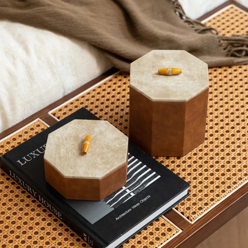 Jewelry Watches Box - イタリア製時計オーガナイザー滑らかな植毛レザー高級八角形時計収納ボックス寝室小物収納ルーム家庭用収納
