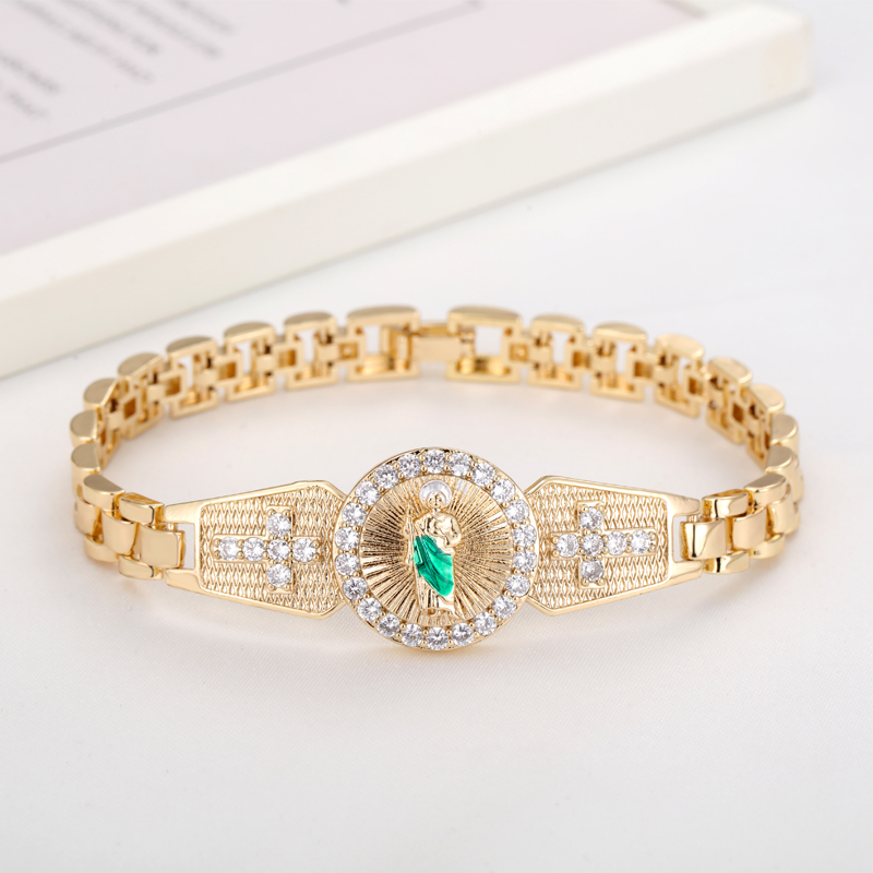 Paradise Jewelry & Watches Llc Miami - 男性と女性のための父の日ギフトのためのパラダイスジュエリー、judasの日のギフト、新しい人気のジルコンのブレスレット、高品質、l3001
