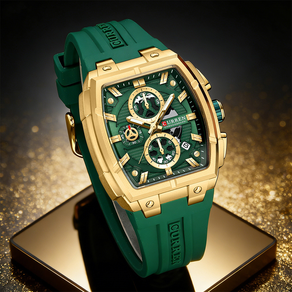 Jewelry Style Watches - CURREN 高級ヴィンテージ腕時計 メンズ スポーツ クロノグラフ クォーツ腕時計