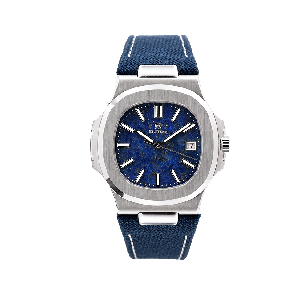 Stones Watches & Jewelry In Sweden Ab - ENITON 38mm ストーンダイアル コンポジットニットストラップ 機械式時計 ステンレススチール