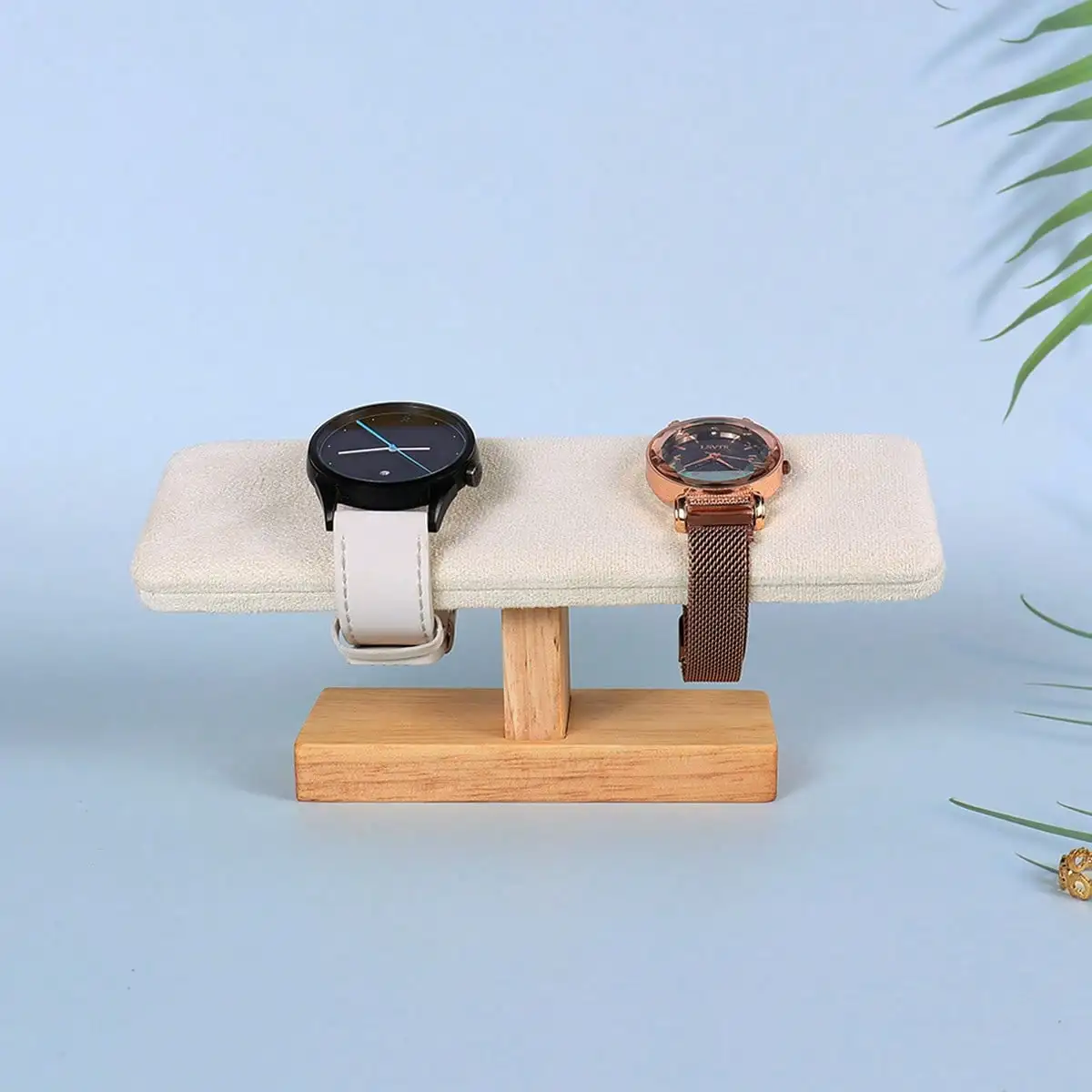 Jewelry Watches Box - ジュエリーウォッチオーガナイザースタンド - スタイリッシュなダブルウォッチの保管と装飾機能