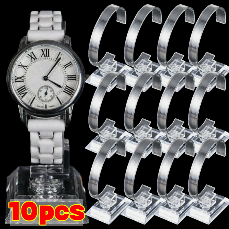 Jewelry Watches For Sale - 10 個新透明アクリル販売ショーケース安定した時計ディスプレイラック腕時計ショースタンド展示フレームジュエリーホルダー