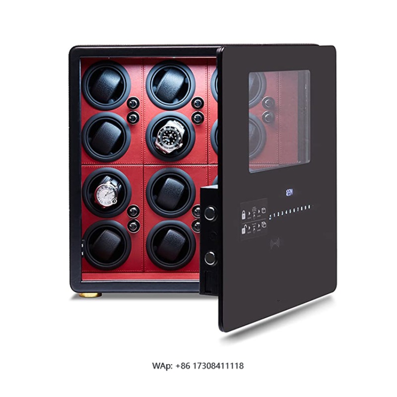 Jewelry Watches Box - 高級12自動巻き上げ機付きジュエリー収納デジタル指紋認証ウォッチワインダーボックス