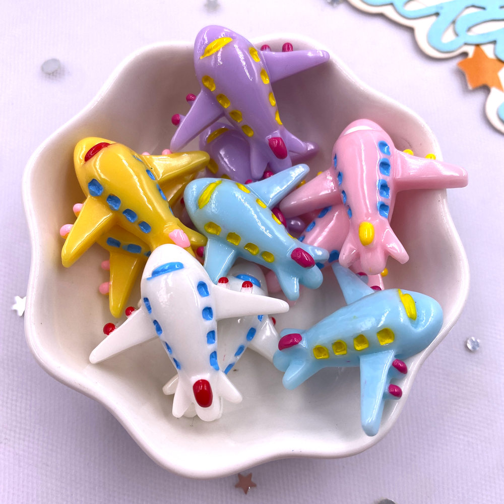 10 個混合樹脂カラフルな漫画航空機フラットバック石置物スク - Paradise Jewelry & Watches Llc Miami のレビューと価格