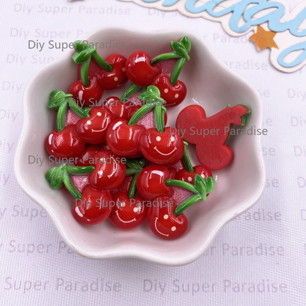 16 個カラフルなかわいい漫画ボウノートレッドチェリーフラッ - Paradise Jewelry & Watches Llc Miami のレビューと価格