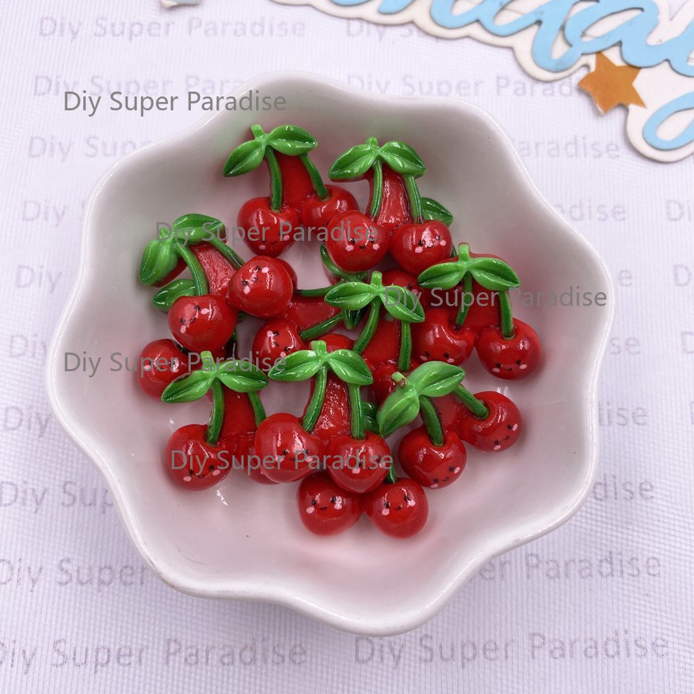 16 個カラフルなかわいい漫画ボウノートレッドチェリーフラッ - Paradise Jewelry & Watches Llc Miami のレビューと価格