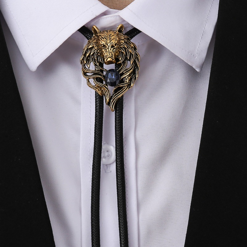 レトロメンズウルフヘッドボロタイロープネクタイボヘミアンウエ - Wolf Jewelry & Watches Tampa Reviews のレビューと価格