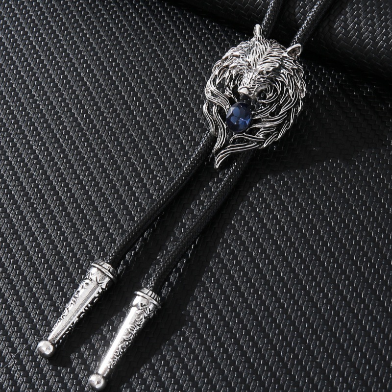 レトロメンズウルフヘッドボロタイロープネクタイボヘミアンウエ - Wolf Jewelry & Watches Tampa Reviews のレビューと価格