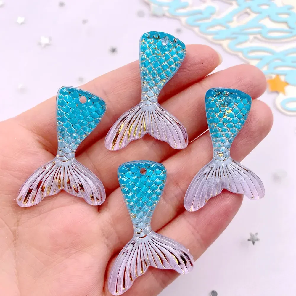 10 個グリッターカラフルな樹脂マーメイドテールフラットバッ - Paradise Jewelry & Watches Llc Miami のレビューと価格