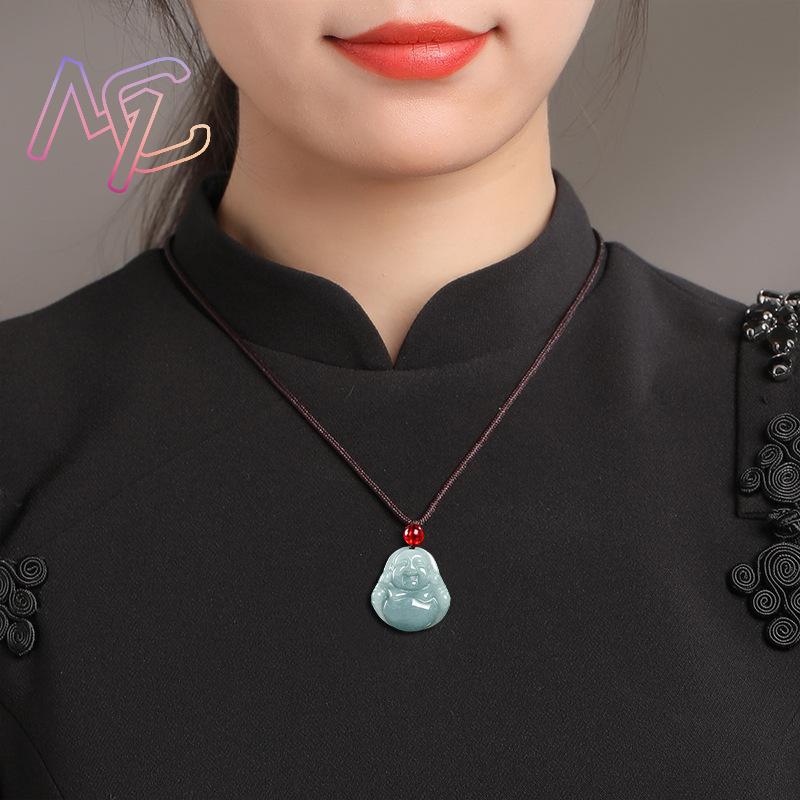 ミャンマー翡翠観音仏ペンダントネックレスヴィンテージ天然宝石 - Jewelry & Watches Sp Z Oo Ul Frezerów 3 のレビューと価格