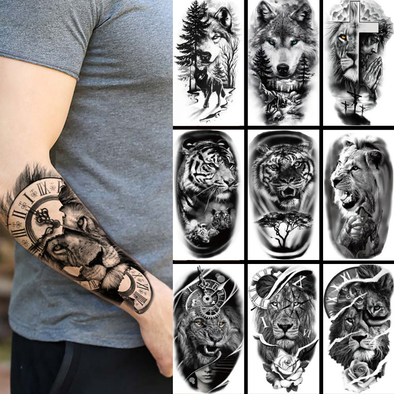 男性と女性のための一時的な入れ墨のステッカー,大きな虎,ライ - Wolf Jewelry & Watches Tampa Reviews のレビューと価格