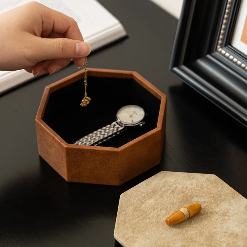 イタリア製時計オーガナイザー滑らかな植毛レザー高級八角形時計 - Jewelry Watches Box のレビューと価格
