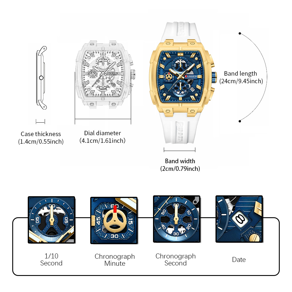 CURREN 高級ヴィンテージ腕時計 メンズ スポーツ クロ - Jewelry Style Watches のレビューと価格