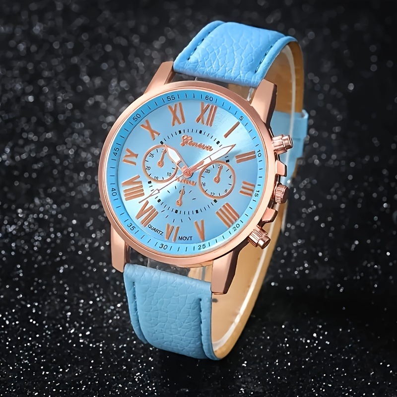 エレガントなローズゴールドとスカイブルーのラブストーンコンボ - Stones Watches & Jewelry In Sweden Ab のレビューと価格