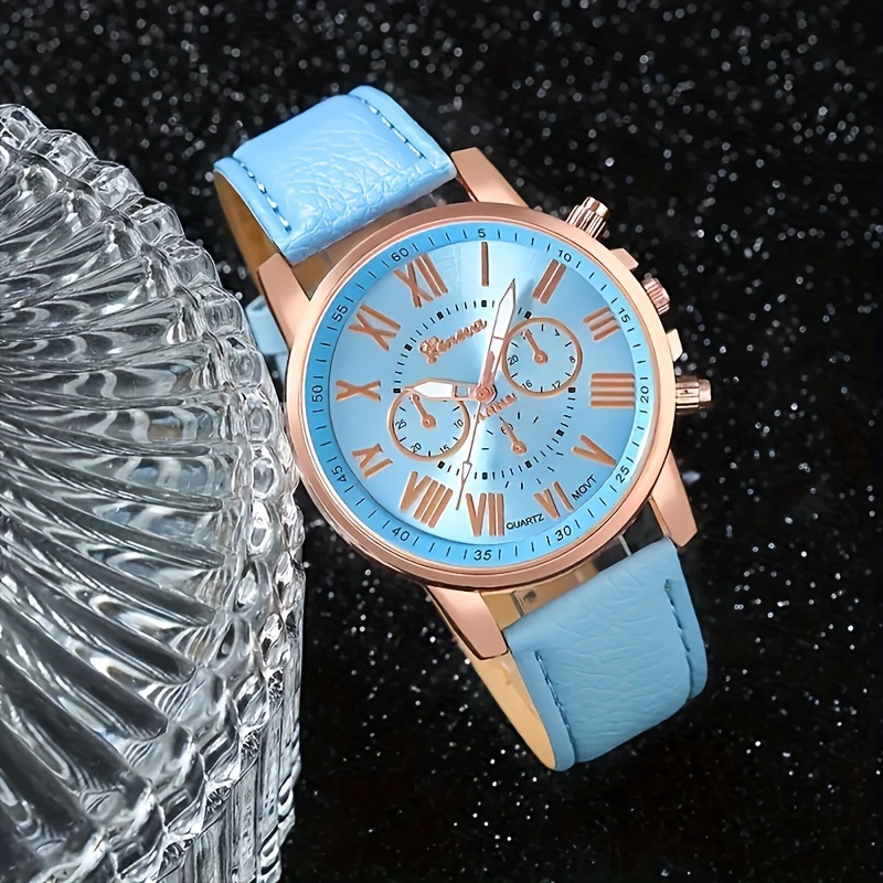 エレガントなローズゴールドとスカイブルーのラブストーンコンボ - Stones Watches & Jewelry In Sweden Ab のレビューと価格