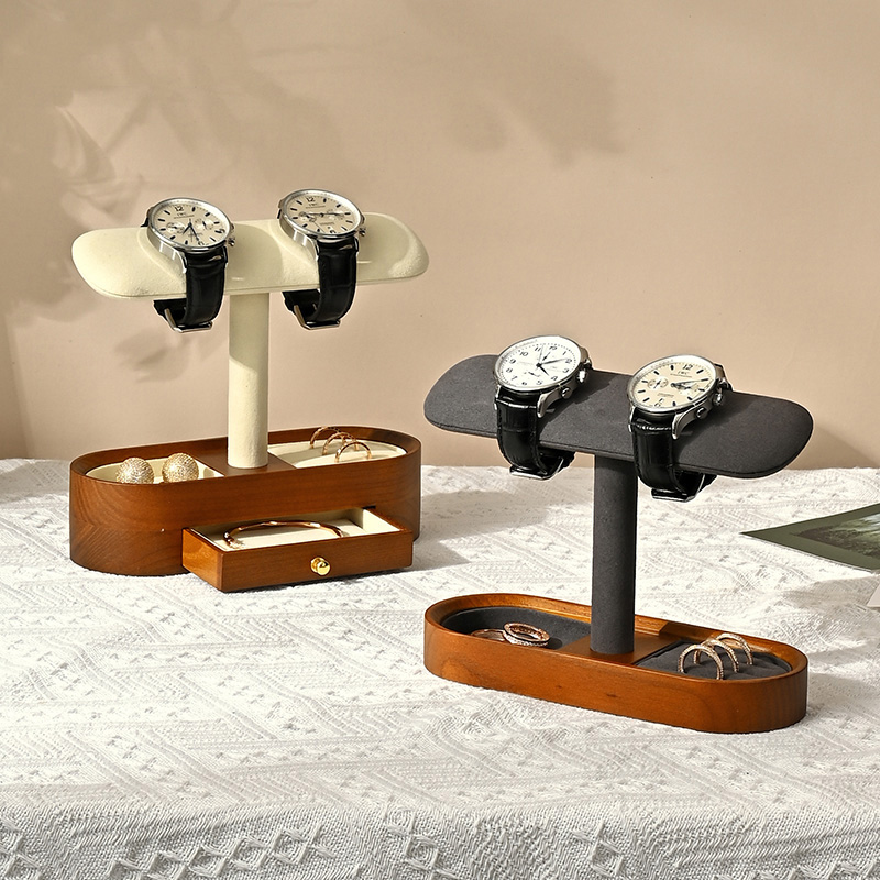 Oirlv 無垢材時計オーガナイザー棚 T バー時計ホルダー - Jewelry Style Watches のレビューと価格