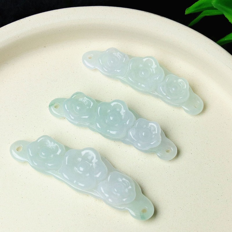 1pc 天然翡翠エメラルドフラワーハンドカード DIY アク - Jewelry & Watches Sp Z Oo Ul Frezerów 3 のレビューと価格