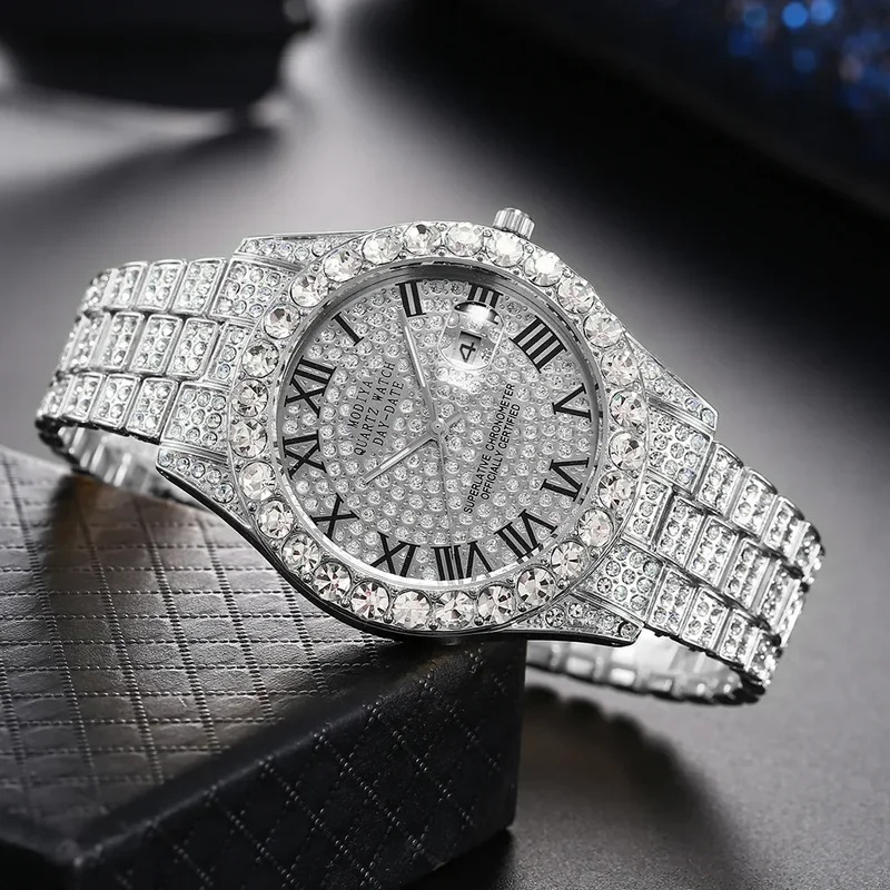 大人気のキラキラ輝くラインストーン装飾ゴールドクォーツ腕時計 - Jewelry Watches For Sale のレビューと価格