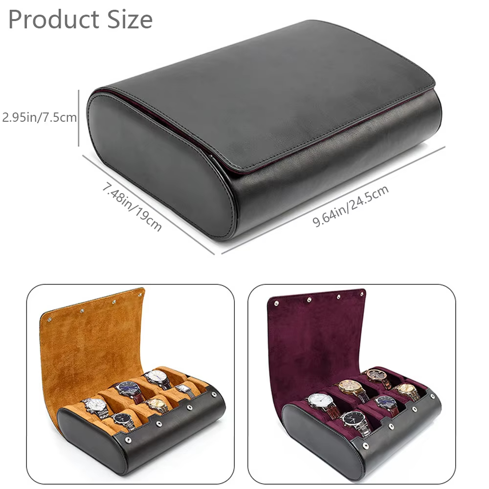 メンズ・レディース用腕時計トラベルケース 6スロット腕時計ボ - Jewelry Watches Box のレビューと価格