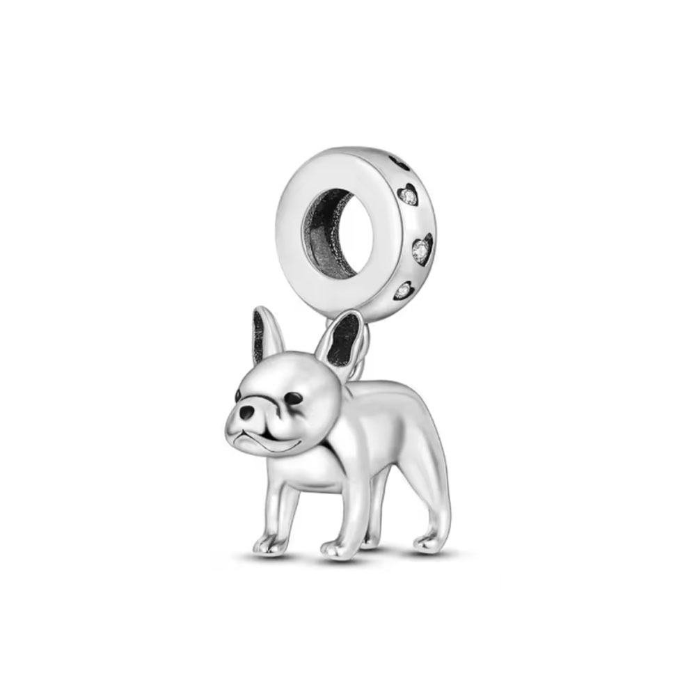光沢のあるジルコン子犬オオカミチャーム犬の爪骨クリップビーズ - Wolf Jewelry & Watches Tampa Reviews のレビューと価格