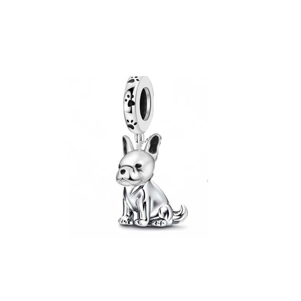光沢のあるジルコン子犬オオカミチャーム犬の爪骨クリップビーズ - Wolf Jewelry & Watches Tampa Reviews のレビューと価格