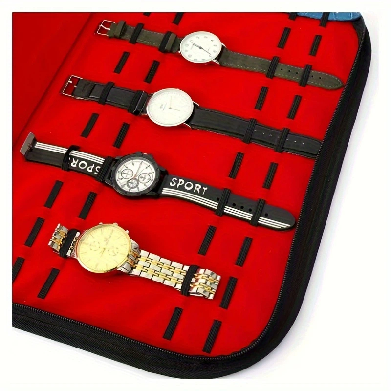 20 スロット時計収納バッグ便利な旅行用時計ポーチメンズ時計 - Jewelry Watches Box のレビューと価格