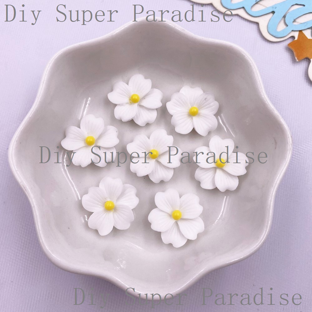 50 個樹脂カラフルな 16 ミリメートル花フラットバック石 - Paradise Jewelry & Watches Llc Miami のレビューと価格
