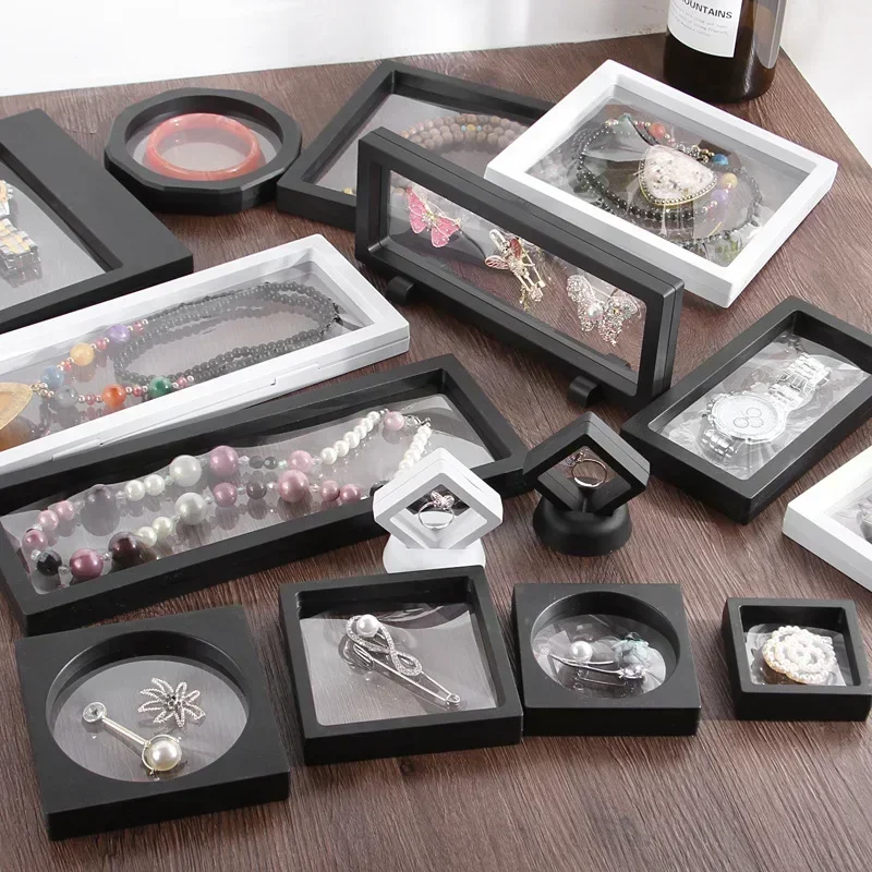ペット薄膜ジュエリーディスプレイスタンドボックスフローティン - Stones Watches & Jewelry In Sweden Ab のレビューと価格