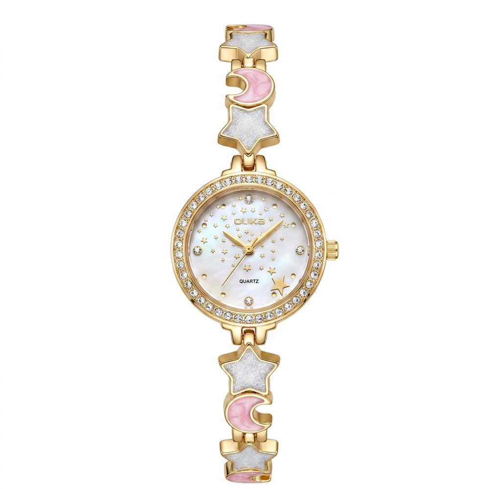 レディースライトラグジュアリースターリームーンクォーツウォッ - Jewelry Style Watches のレビューと価格