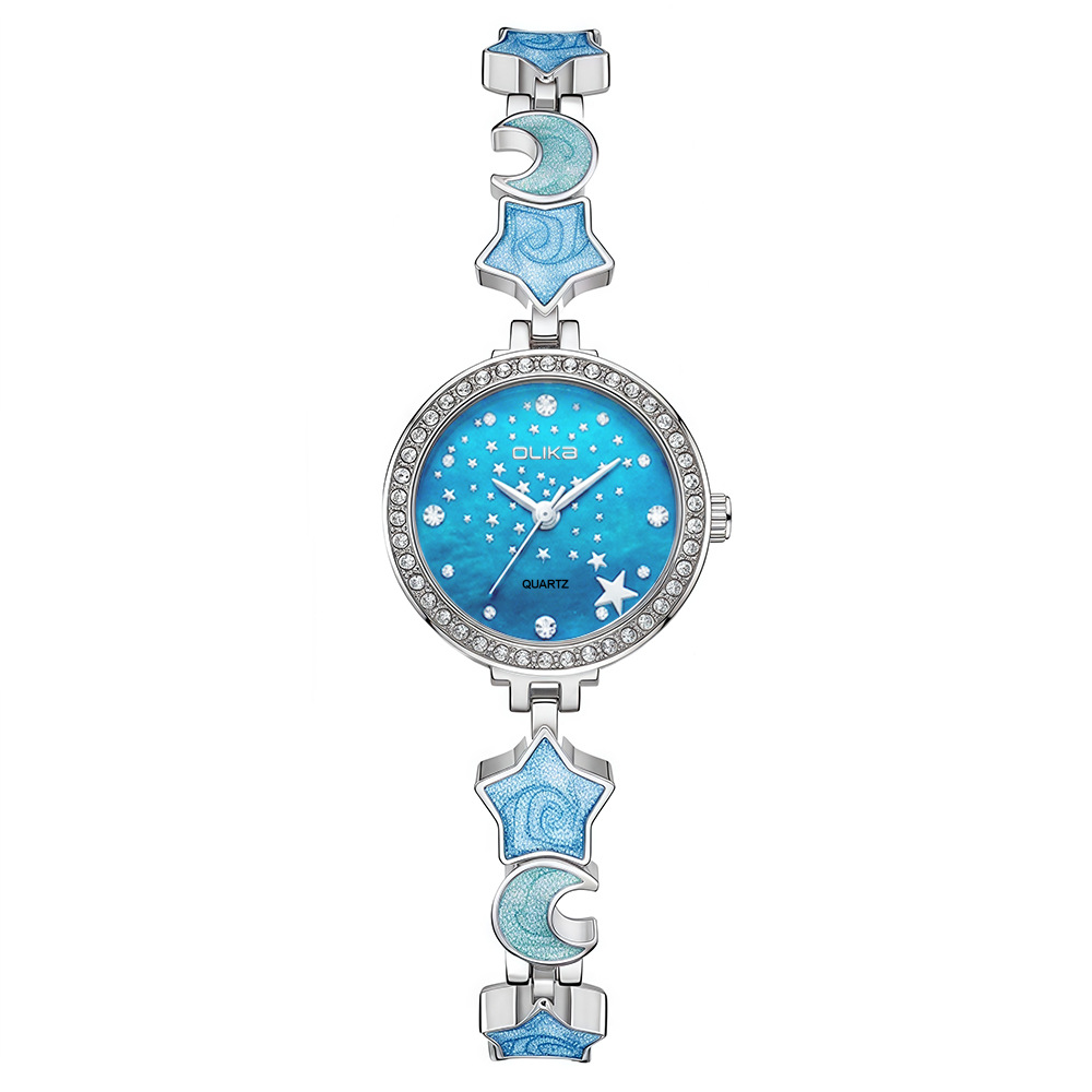 レディースライトラグジュアリースターリームーンクォーツウォッ - Jewelry Style Watches のレビューと価格