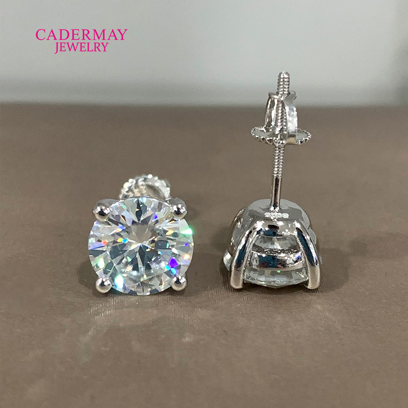 高品質 4 プロングスクリューバック 10 ミリメートル 4 - Diamond Stud Earrings のレビューと価格